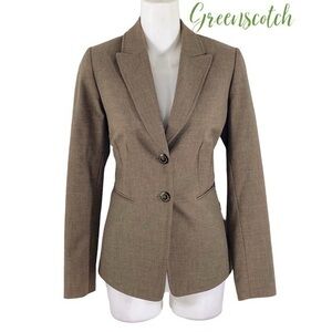 Antonio Melani brown tone fitted tailored look two button blazer jacket 2